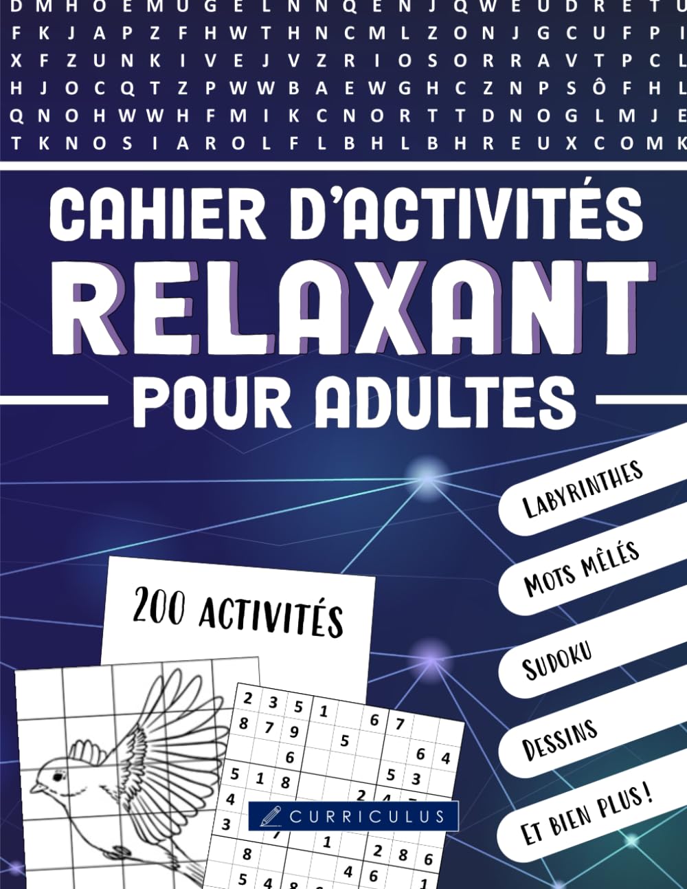Cahier d'activités relaxant pour adultes | 200 activités amusantes: labyrinthes, mots mêlés, sudoku, dessins, jeux de mots et encore plus! Computer Science