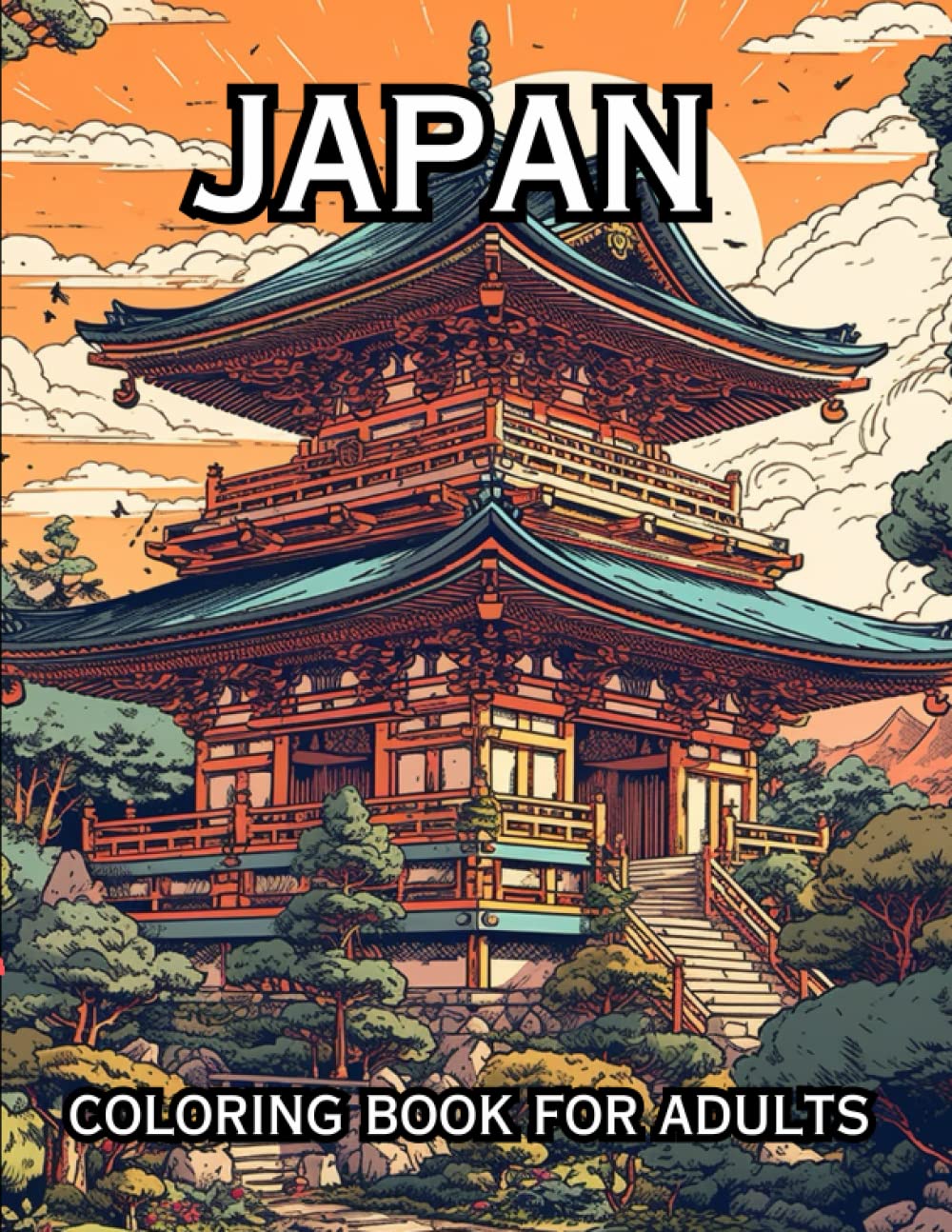 Japan: Coloring Book for Adults Film, Art & Culture