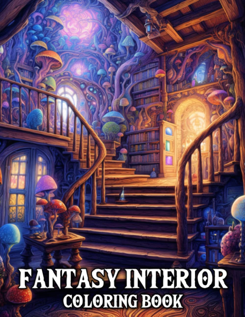 Fantasy Interior Coloring Book: Whimsical Interior Design Coloring Book Architecture