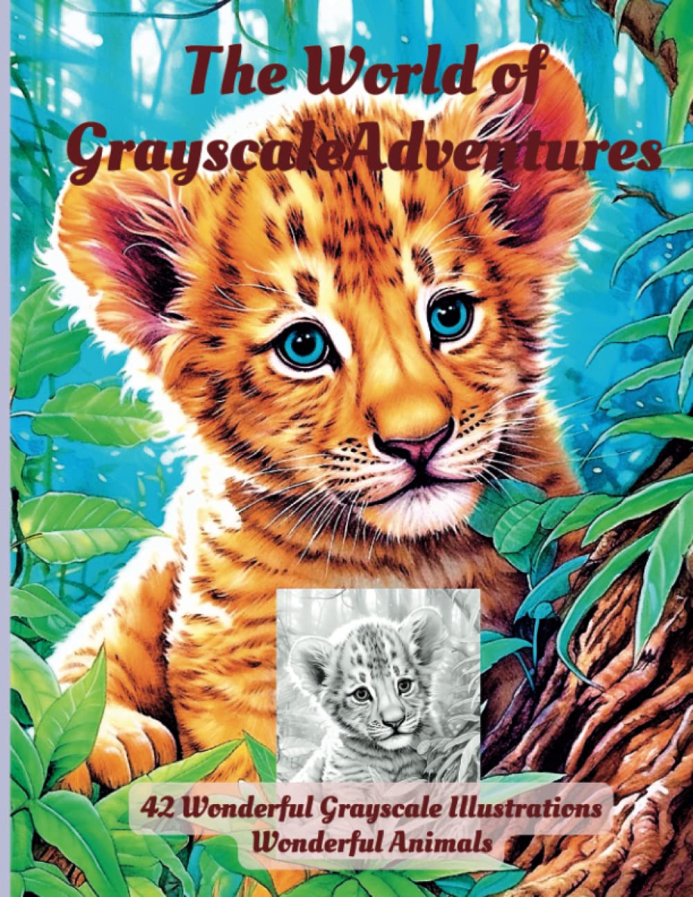 The World of GrayscaleAdventures - 42 Wonderful Grayscale Illustrations - Wonderful Animals: Enjoy these amazing Coloring Pages with wonderful Animals Film, Art & Culture