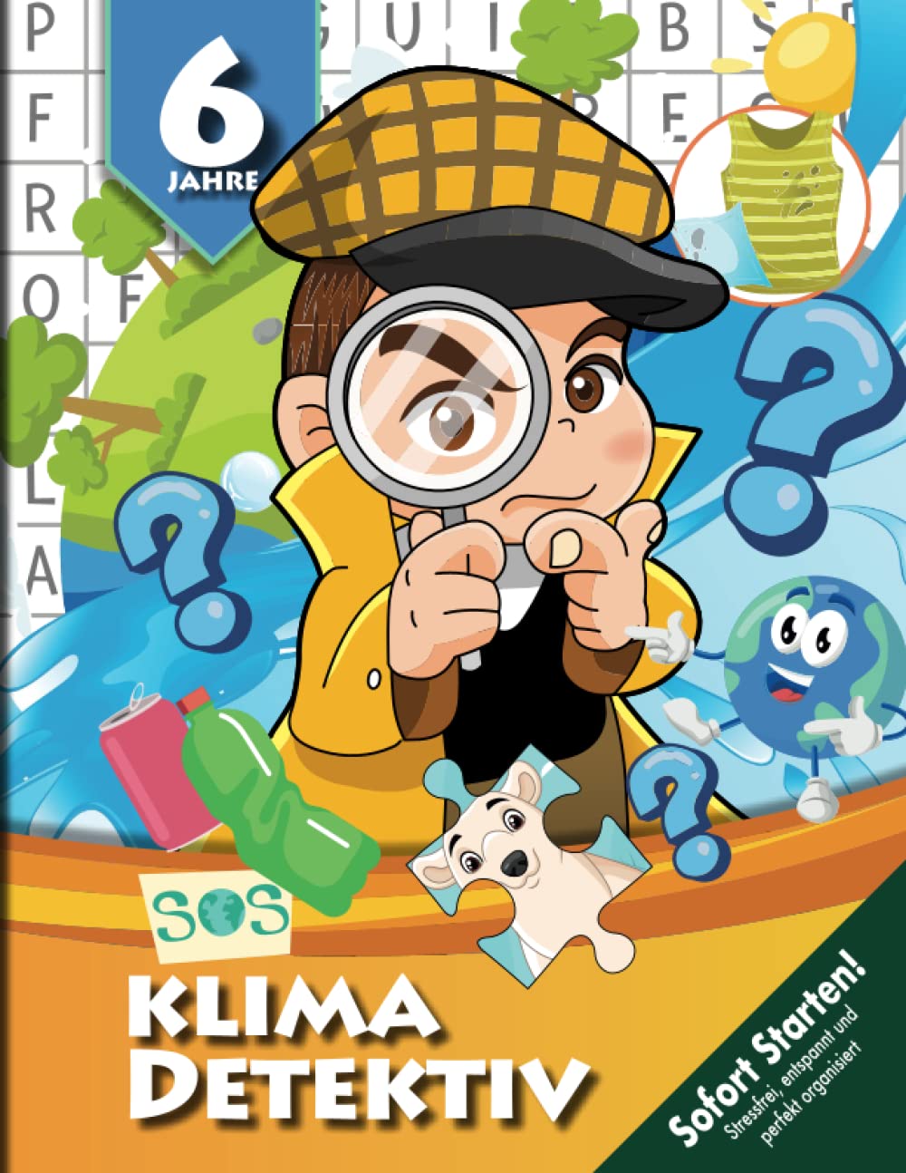 Klima Detektiv Schatzsuche Schnitzeljagd (Kindergeburtstag) ab 6 Jahren: Experiment „Klimawandel" außer Kontrolle! Bösewichte stoppen, Spiele wie Eisbär puzzeln, Geheimcode-Scheibe Lifestyle