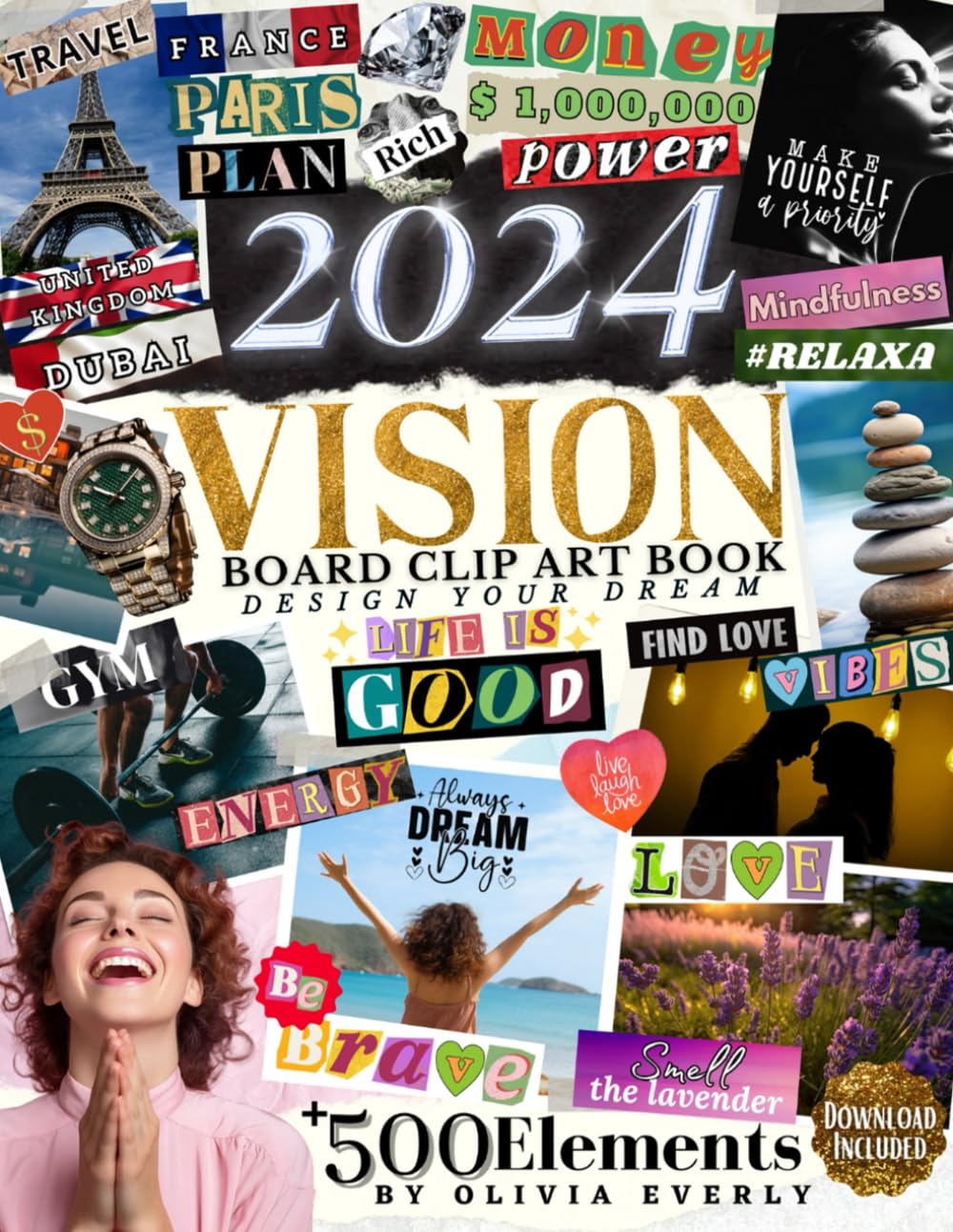 2024 Vision Board Clip Art Book: An Extensive Collection of Inspiring Images, Quotes & Affirmations for Personal Growth, Goal Setting, and ... (2024 Vision Board Clip Art Books, Band 1) Second-hand books on film, art and culture