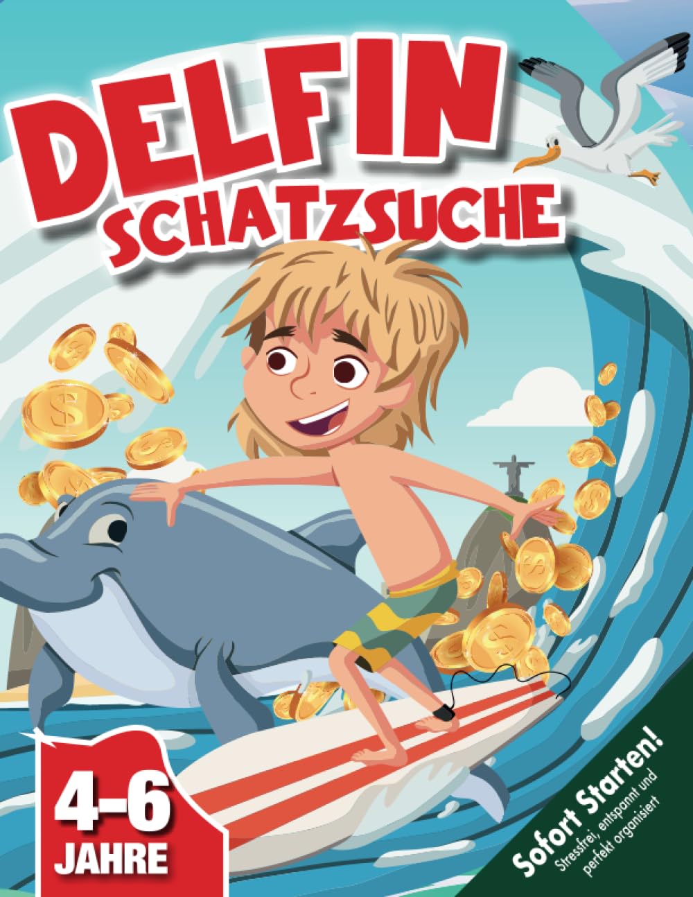 Delfin Schatzsuche Kindergeburtstag 4-6 Jahre: Taucht ein in eine kreative Meeres-Schnitzeljagd mit lustigen Rätseln & Spielen, Bewegungswürfel, Puzzle Lifestyle