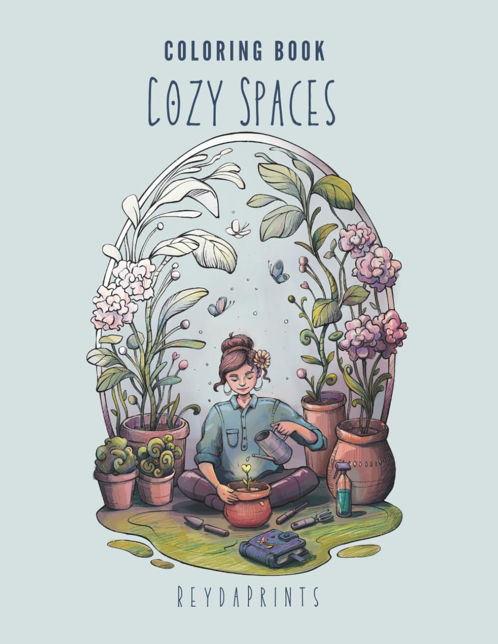 Cozy Spaces Coloring Book: For Adults, Lovely Interiors and Magical Places book