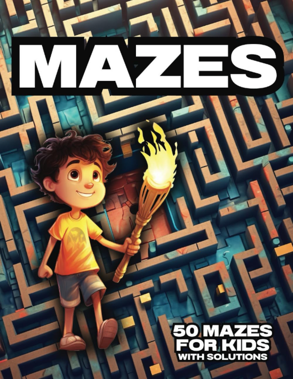 Mazes: Maze Activity Book For Kids. 50 mazes with solutions Leisure & Fun