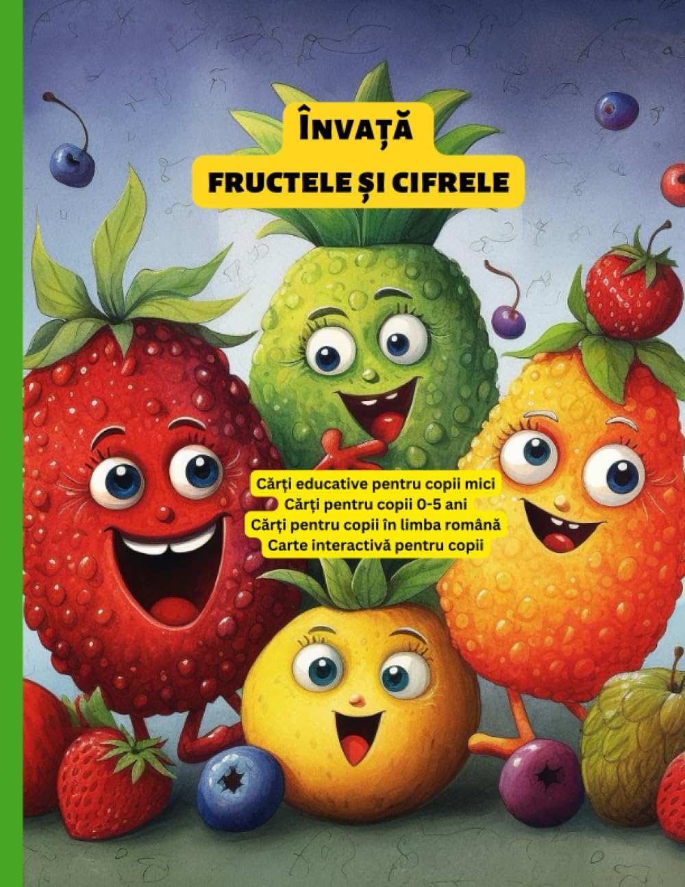 Cărți pentru copii 0-5 ani: Cărți educative pentru copii mici, Învață fructele și cifrele, Cărți pentru copii în limba română Non-fiction