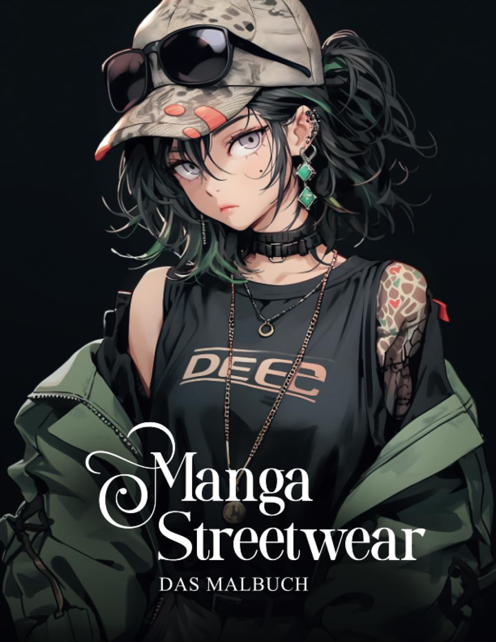 Manga Streetwear – Malbuch für Mädchen ab 10: 50 coole Mädchen in stylischen Outfits, in Manga-Stil, Kreativität fördern Manga
