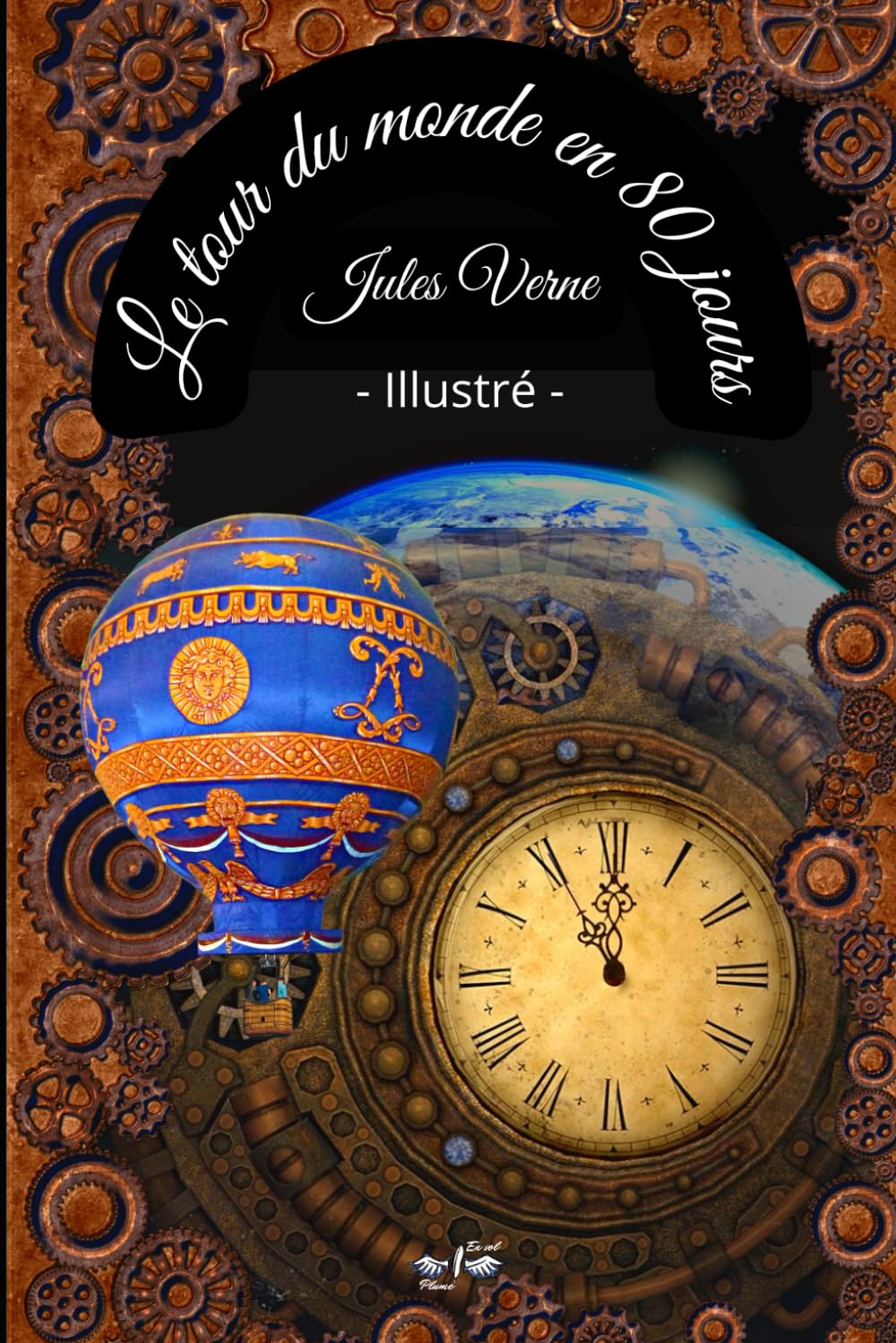 Le Tour du monde en 80 jours – Illustré: Texte intégral | format 15,24cm/22,86cm | Books