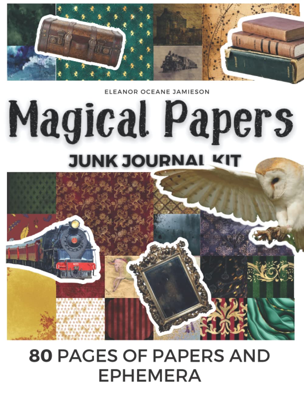 MAGICAL PAPERS: Scrapbook and junk journal kit with dark academia and wizard school theme | Witch grimoire collection for scrapbooking and journaling ... | Scrap book ephemera for Halloween crafts book