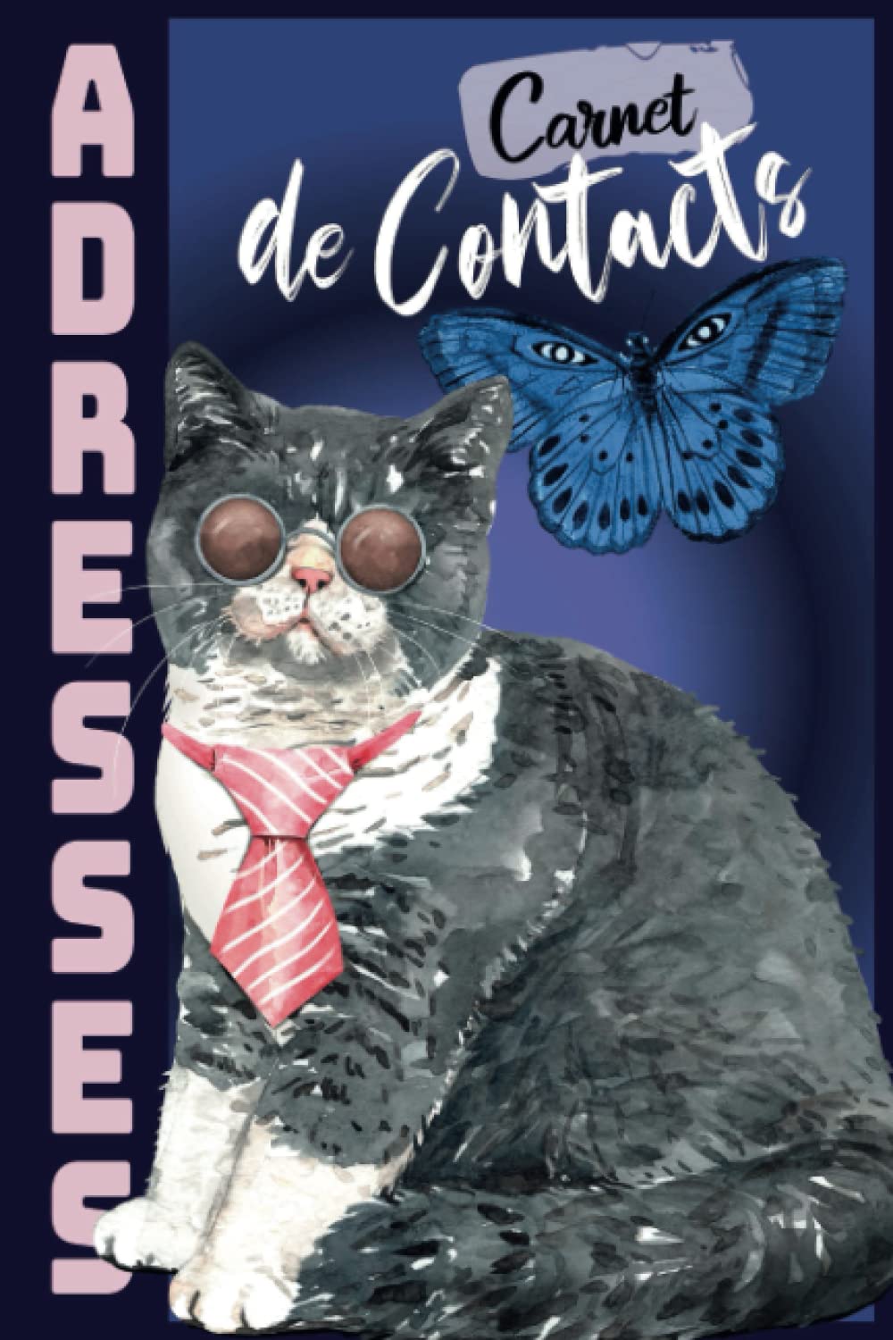 RÉPERTOIRE TÉLÉPHONIQUE CHAT: Carnet Telephone Fille Avec Rappel Des Anniversaires | Idee Cadeaux Femmes | Look Moderne et Original Chat, Fleurs & Papillon book