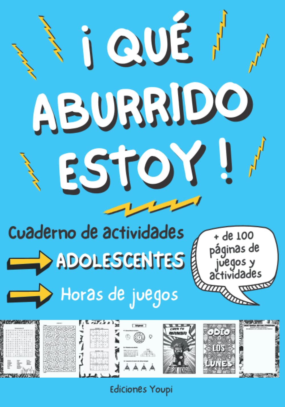 ¡Qué aburrido estoy! Cuaderno de actividades para adolescentes: Libro de juegos de 12 a 17 años | + 100 páginas de juegos y actividades | Sopa de ... para desahogarse Destroza estas páginas book