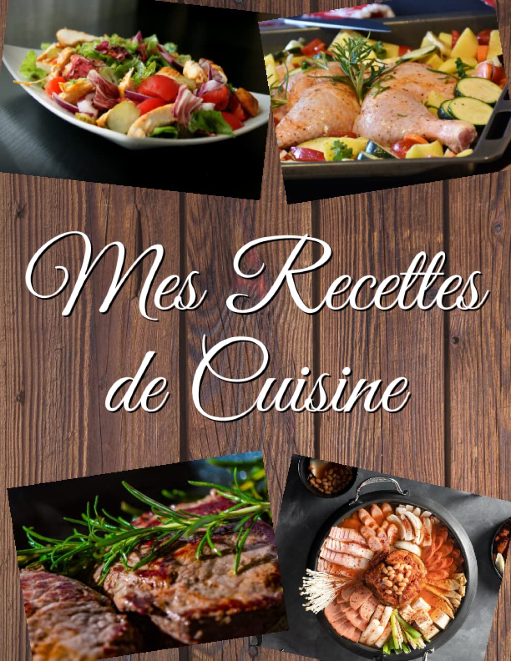 mes recettes de cuisine: Carnet de recettes – cahier de cuisine à remplir – 100 fiches de recettes à compléter – 105 pages – format A4 book