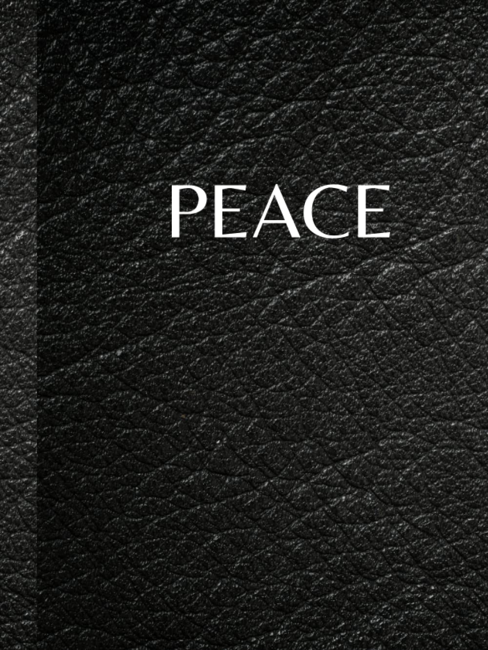 Peace: Decorative book black leather style hard cover, for end tables, coffee tables, bookshelves and interior design styling stack to add decor to any roomto any ro Film, Art & Culture