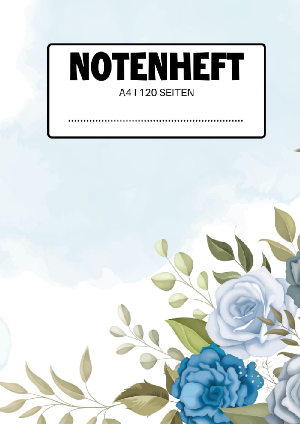 Notenheft A4: Schreibheft mit Notenlinien für Musiker und Musikschüler Arts & Music