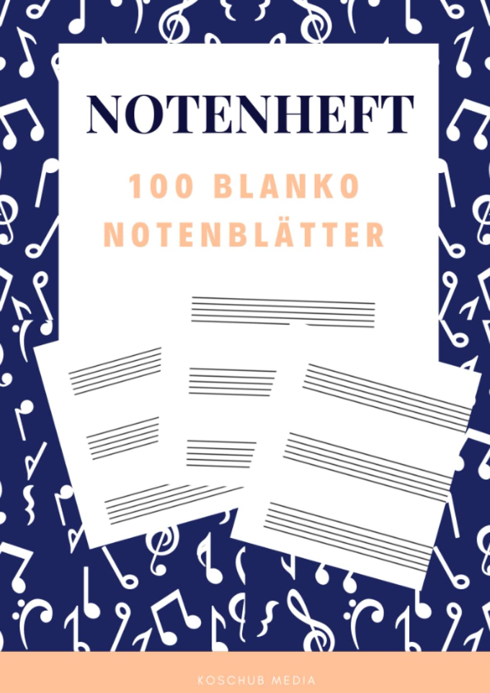 Notenheft: DIN A4 - 100 blanko Notenblätter/Notenpapier Non-fiction