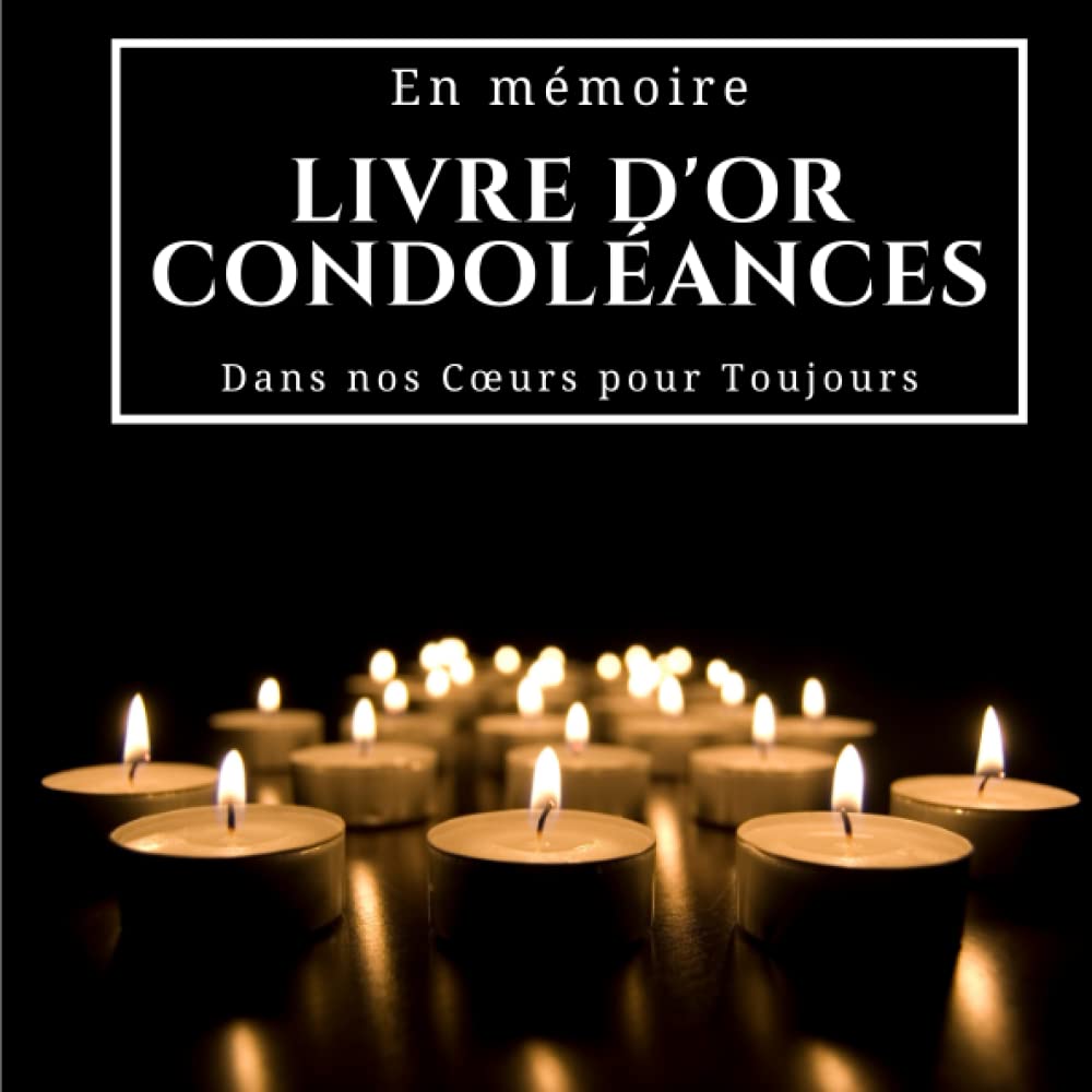 Livre d'or condoléances: Livre de condoléances pour noter un dernier petit mot | Cahier de deuil, pour les funérailles du défunt | Design noble et épuré book