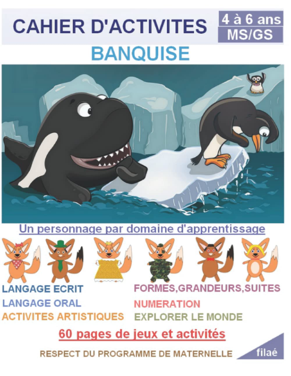 Cahier activités Maternelle: Thème Banquise book