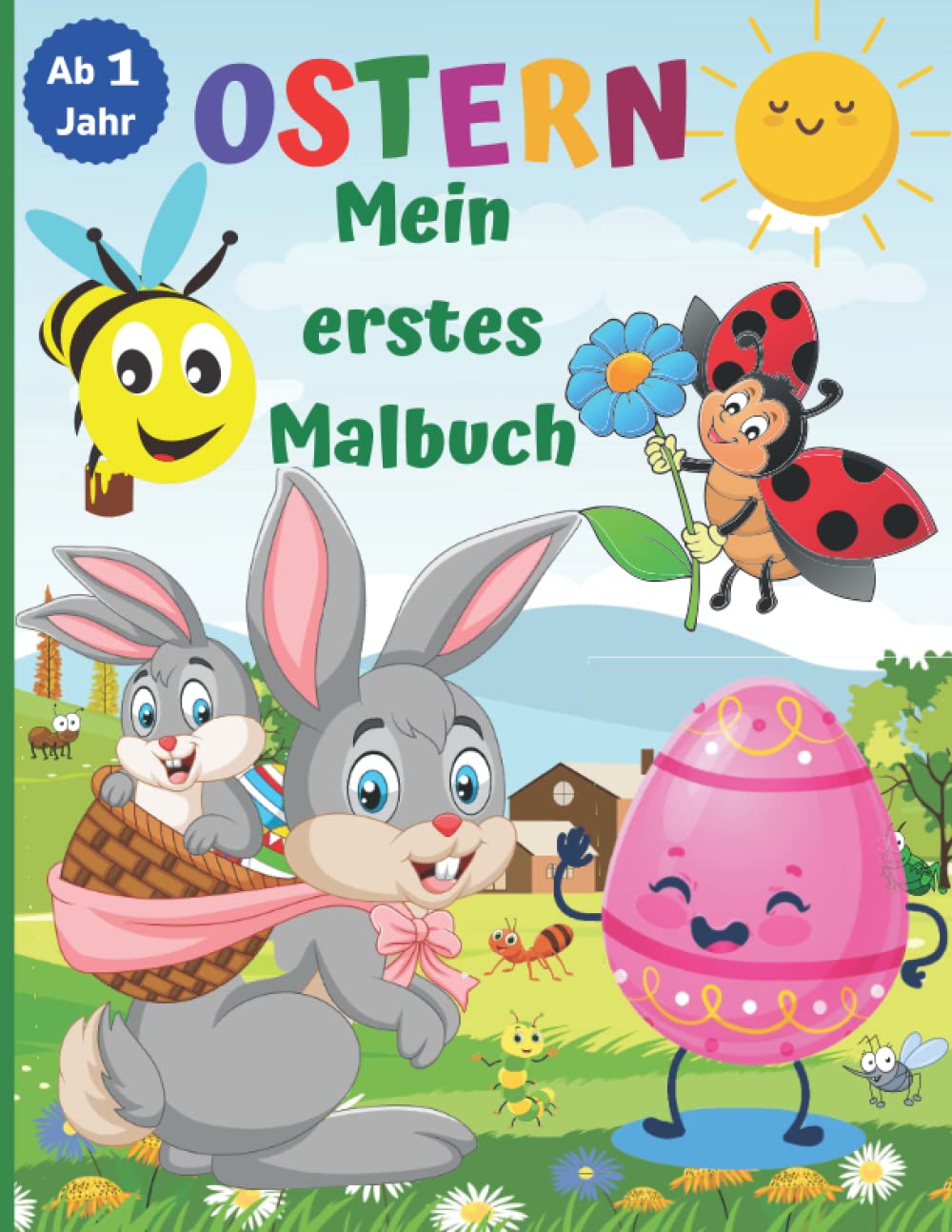 Mein erstes Malbuch Ostern Ab 1 Jahr: Ausmalbuch mit 50 Motiven zum Kritzeln und Ausmalen für Kinder ab 1,2,3,4 Jahre| Kritzelbuch, Kinderbuch, Ostergeschenke Jungen,Mädchen Non-fiction