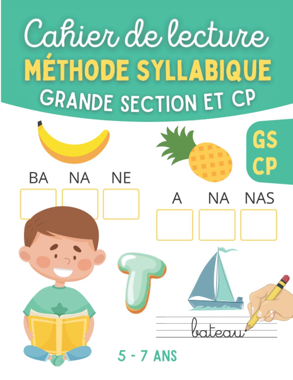 Cahier de lecture - Méthode Syllabique - Grande Section et CP: Apprendre à lire avec des jeux et exercices simples et ludiques pour enfant en Maternelle GS et CP - Alphabet à découper Babies & Toddlers