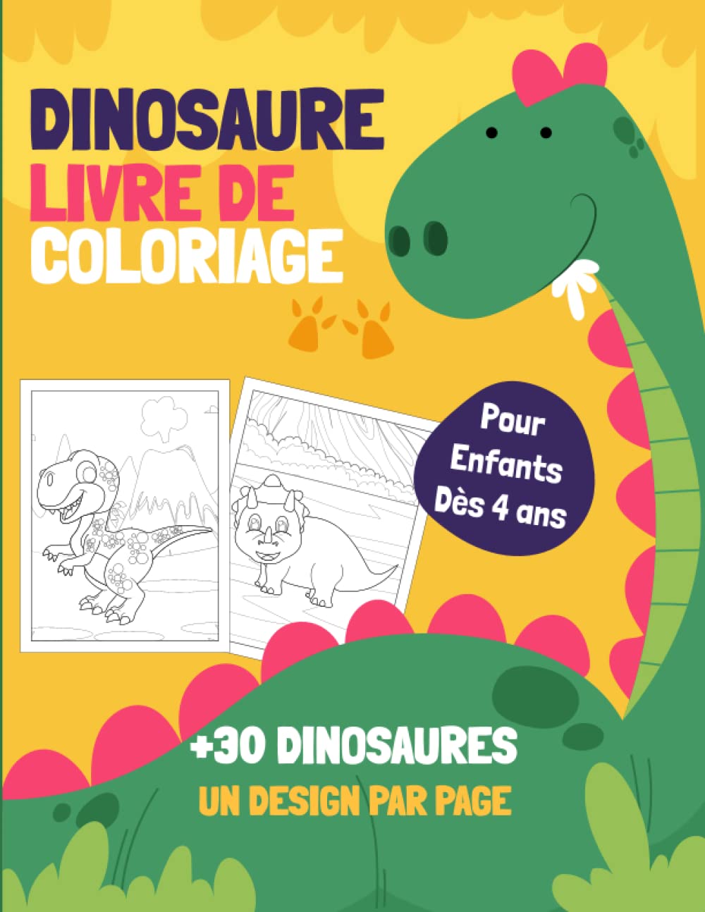 Dinosaure , Livre de coloriages pour enfants dès 4 ans: +30 Dessins de Dinosaures pour Garçons et Filles . book