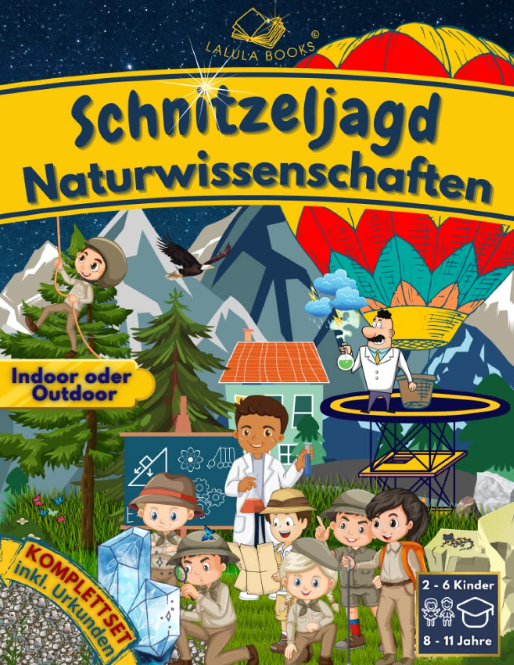 Schnitzeljagd Naturwissenschaften - Der Ballon von Herrn Donner: ⭐✨Für jeden Anlass! | 8-11 Jahre | 2-6 Spieler | indoor + outdoor |✨⭐ (LALULA BOOKS Schnitzeljagden) Tiptoi & Games