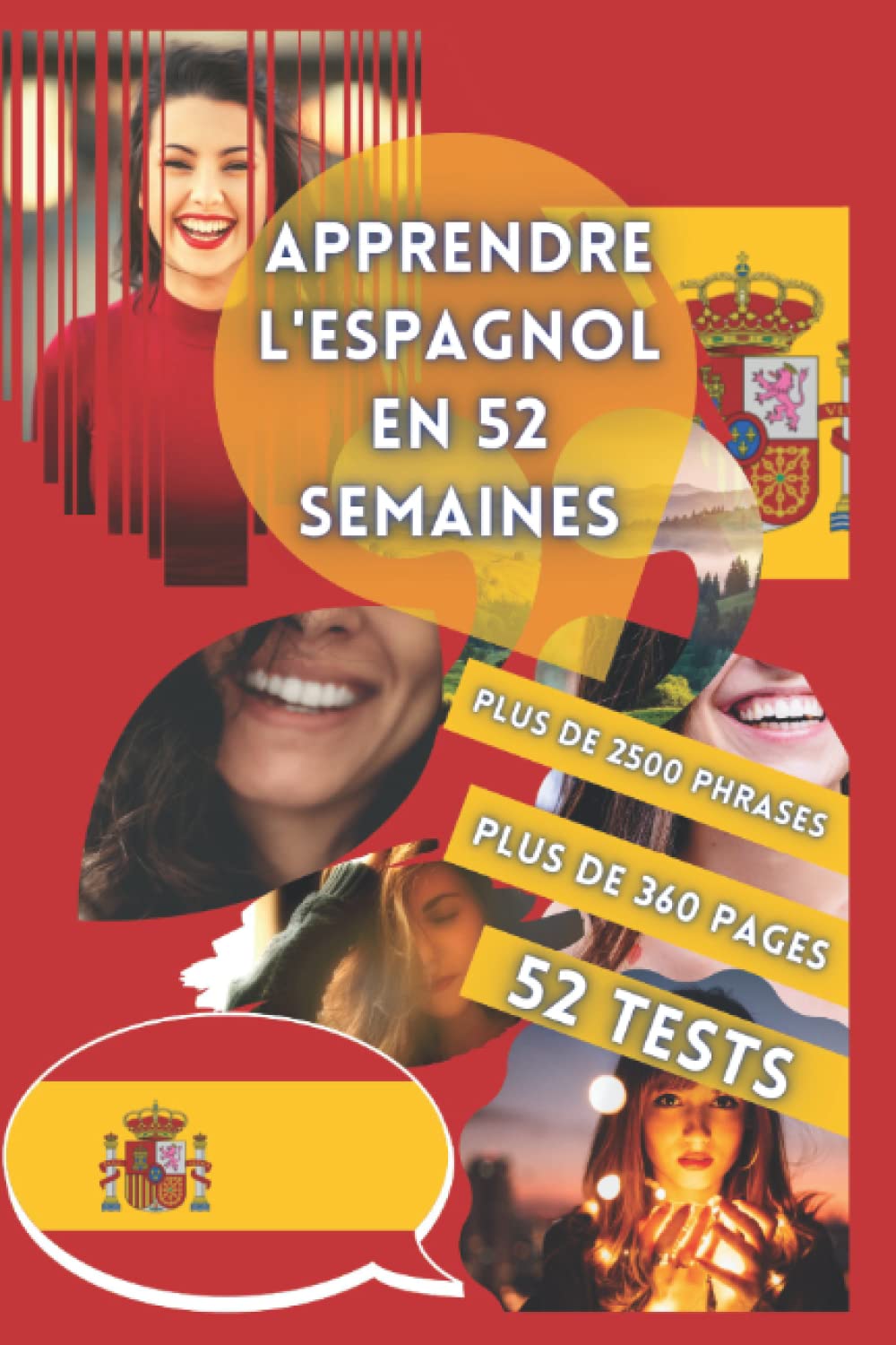 APPRENDRE L'ESPAGNOL EN 52 SEMAINES: Apprendre pour débutant, Méthode bilingue, Livre adapté pour les enfants et les adultes, Niveau A1 et A2, Parler progressivement. Drama