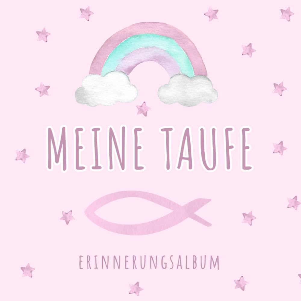 Meine Taufe · Erinnerungsalbum: Als Taufbuch oder Gästebuch zum Eintragen von Glückwünschen und Einkleben von Fotos – Mit Fingerabdruckbaum – Rosa Coverdesign ideal für Mädchen Living & Furnishing