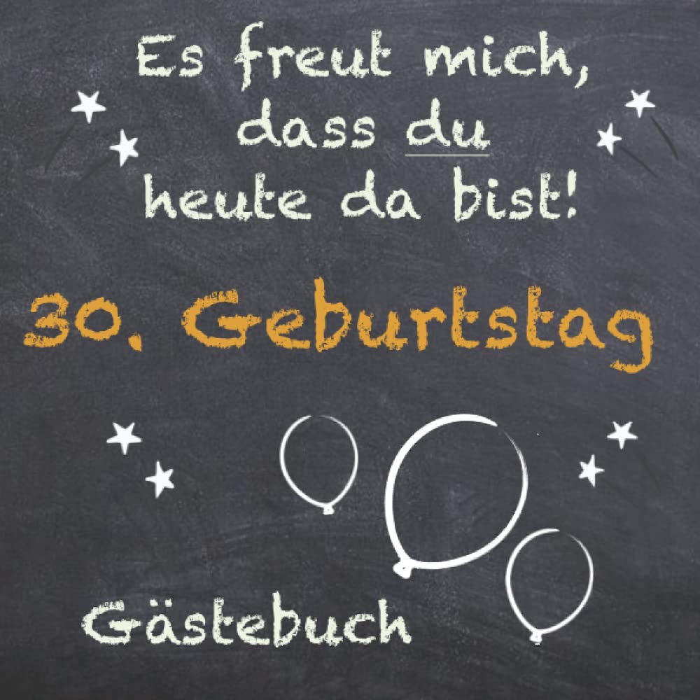 Gästebuch 30. Geburtstag zum ausfüllen / Gästebuch mit Fragen / Geschenk für Mann und Frau / Buch für Glückwünsche / Besonderes Geschenk Parents & Children