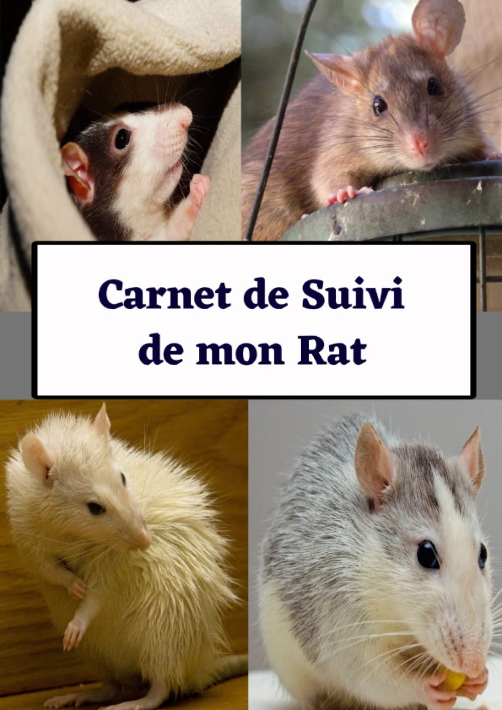 Carnet de suivi de mon rat: carnet de santé rat, journal de bord quotidien, 100 pages de suivi, activité, nourriture, cage, vaccins, idée cadeau Non-fiction
