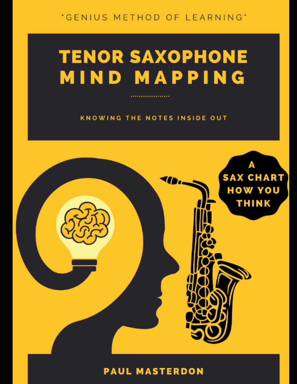 Tenor Saxophone Mind Mapping: A Sax Fingering Chart How You Think (How to Play Easy Tenor Sax, Band 2) Sheet Music