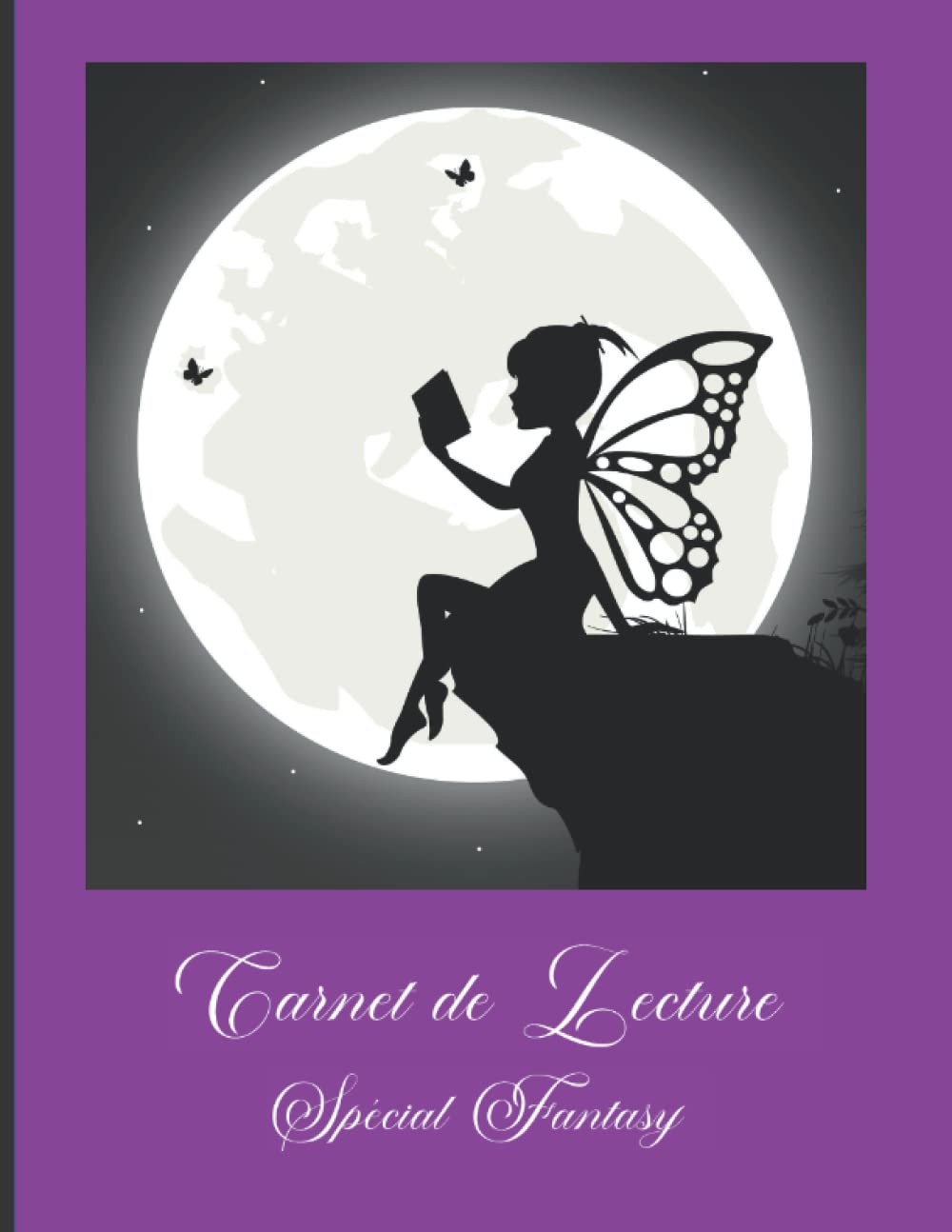 Carnet de Lecture Spécial Fantasy: Livre de 100 fiches à remplir pour les amoureux de livres fantasy qui souhaitent faire un suivi de leurs lectures - Illustrations fées book