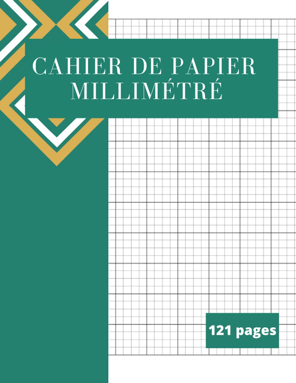 cahier de papier millimétré: carnet de notes avec feuilles quadrillé millimétré 4X4 /graphique/science/mathématique/scolaire Learning & Reference