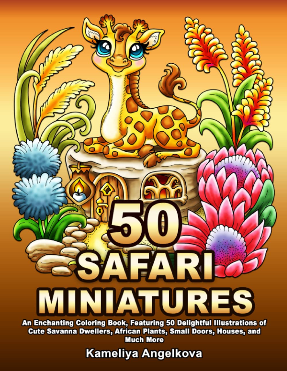 50 SAFARI MINIATURES: An Enchanting Coloring Book, Featuring 50 Delightful Illustrations of Cute Savanna Dwellers, African Plants, Small Doors, Houses, and Much More Film, Art & Culture