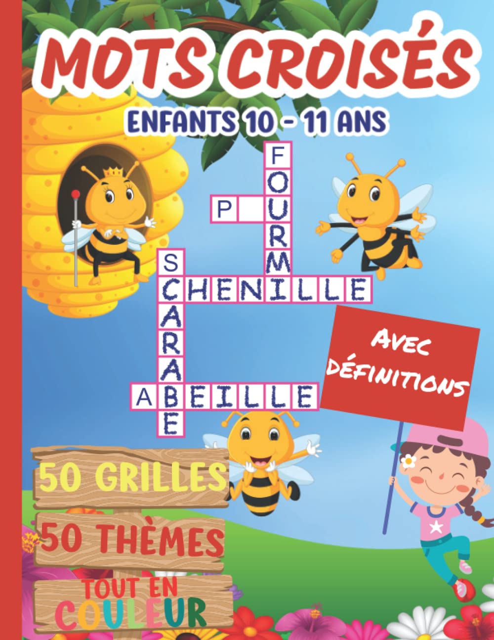 Mots croisés enfants 10 ans – 11 ans: 50 thèmes illustrés tout en couleur – 50 grilles variées et ludiques – Avec définitions pour aider l’enfant. Cahier d’activités pour enfants. Tiptoi & Games