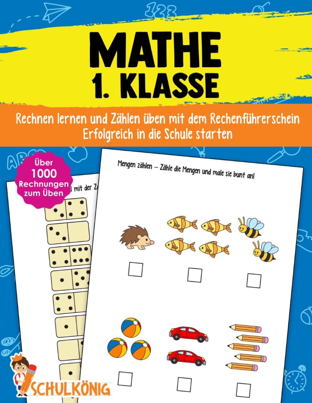 Mathe 1. Klasse: Rechnen lernen und Zählen üben mit dem Rechenführerschein - Erfolgreich in die Schule starten - Das große Mathematik Übungsheft für die Vorschule, 1. Klasse und Grundschule Education & Training