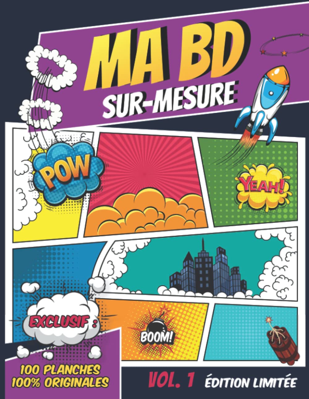 Ma BD sur-mesure: 100 planches de BD vierge (modèle sans bulle) – vignettes variées et originales Novels & Short Stories