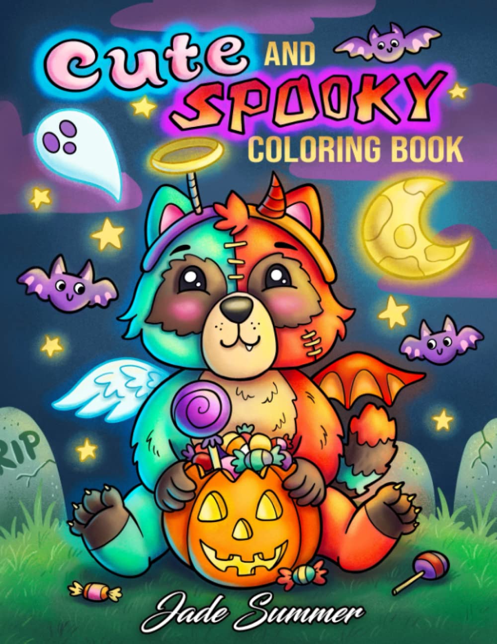 Cute and Spooky: A Halloween Coloring Book for Adults and Kids with Cute Characters, Spooky Scenes, and More! (Halloween Coloring Books) Hobbies & Crafts