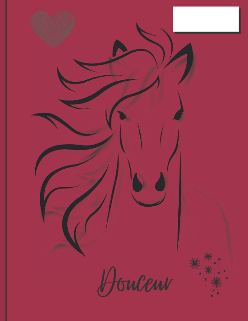Douceur cahier d'écriture ligné cheval format A4: idée cadeau pour Elle book