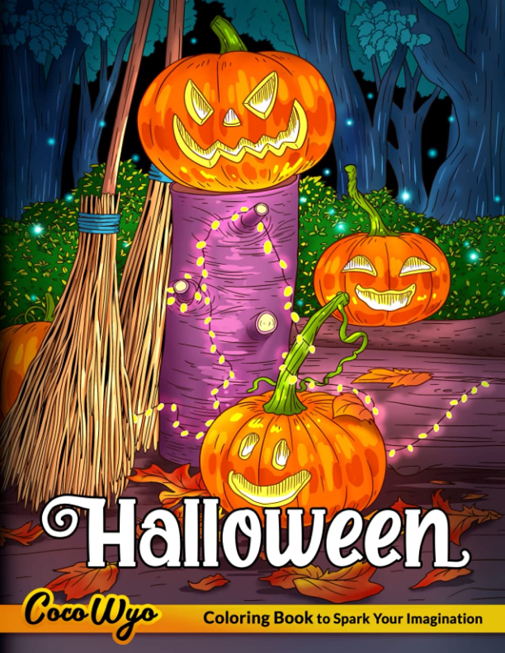 Halloween Coloring Book: Adults Coloring Book With Halloween Themed Witch Boo Pumpkin For Stress Relief Books