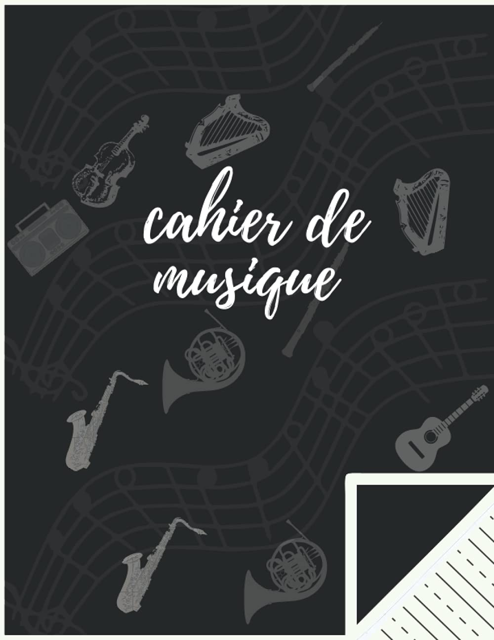 cahiers de musique: partitions vierge - 12 portées par page - papier musique | grand format -110 pagesPour le Solfège ou la Composition Musicale (pour enfants et adultes) book