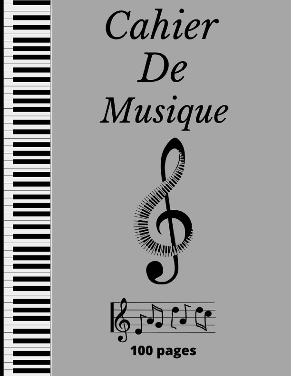 Cahier de Musique: Papier Musique - Grand Format - 24x32 - Avec 10 Grosses Portées et avec une page lignée pour des notes par double page - | Format ... Musique et Chant (pour enfants et adultes) Arts & Music