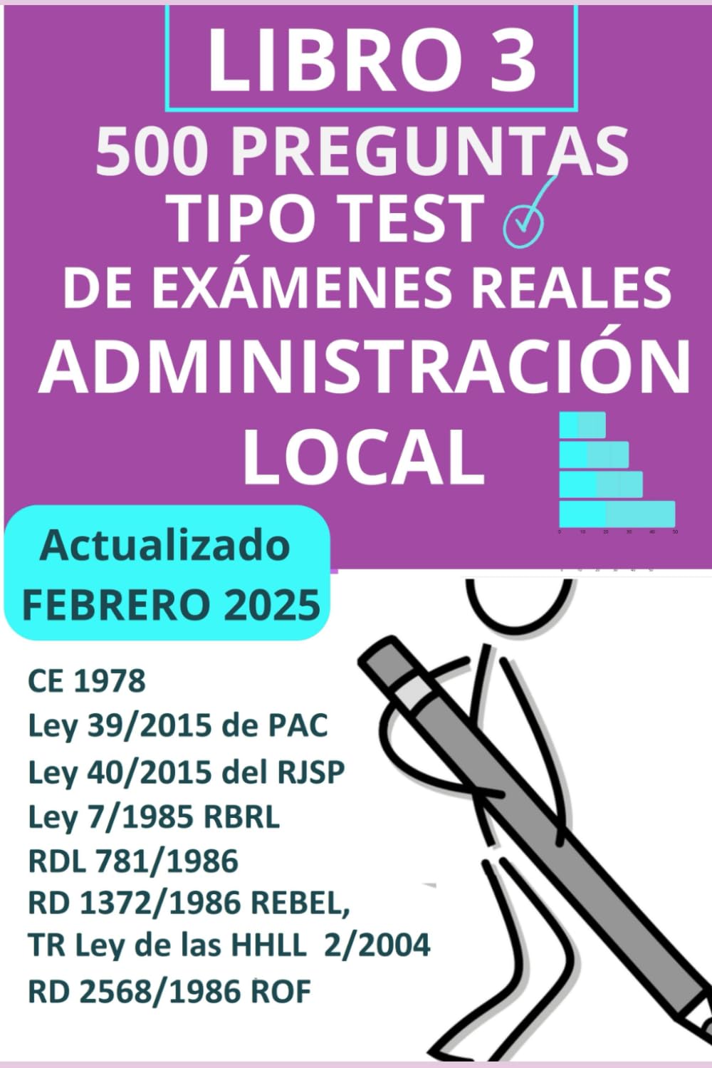 Preguntas tipo tets Temario común administración local. Libro 3. 10 Simulacros de examen: Oposiciones adminsitración local book