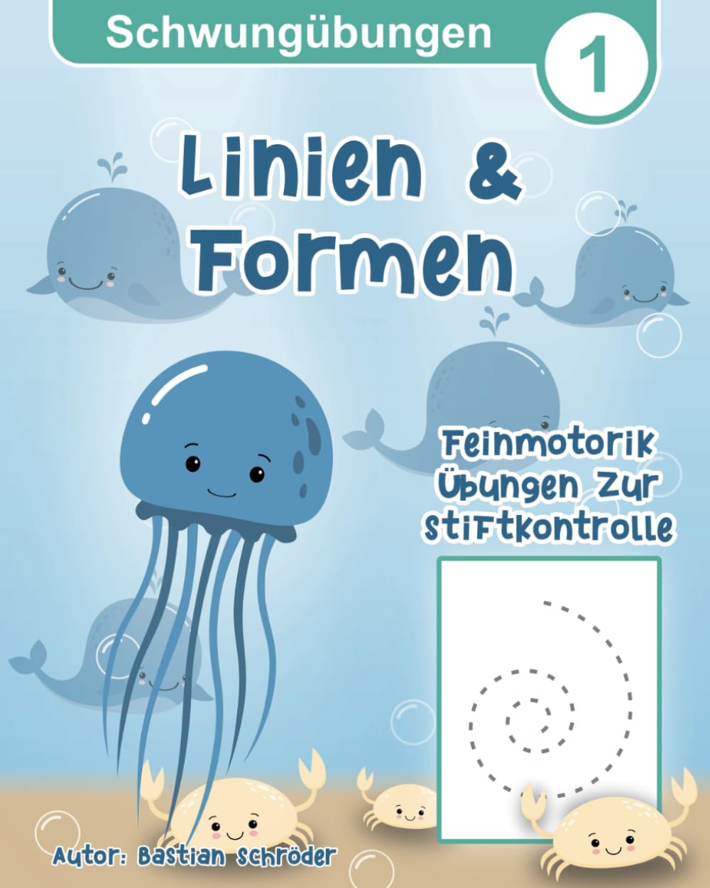 Schwungübung 1 - Schwungübungen ab 4 Jahren, 102 Übungsblätter zum Nachzeichnen zur Förderung in Kindergarten und Vorschule: Schwungübungen ab 4 Jahren (Schreiben lernen, Band 1) Non-fiction