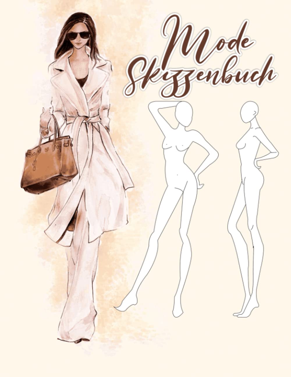 Mode Skizzenbuch: 100 Seiten Mit Damen Modell Silhouetten Figurinen Zum Gestalten Deiner Entwürfe und Kreationen. Kreiere deine Mode Designs Und ... des Zeichnens. Modeskizzen für Designer book