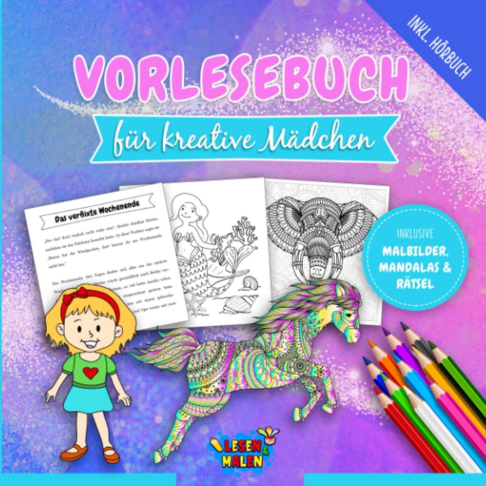 Vorlesebuch für kreative Mädchen: Unvergleichliches Geschichtenbuch für Mädchen zum Vorlesen und Selberlesen inkl. Ausmalbilder und Rätsel Manga