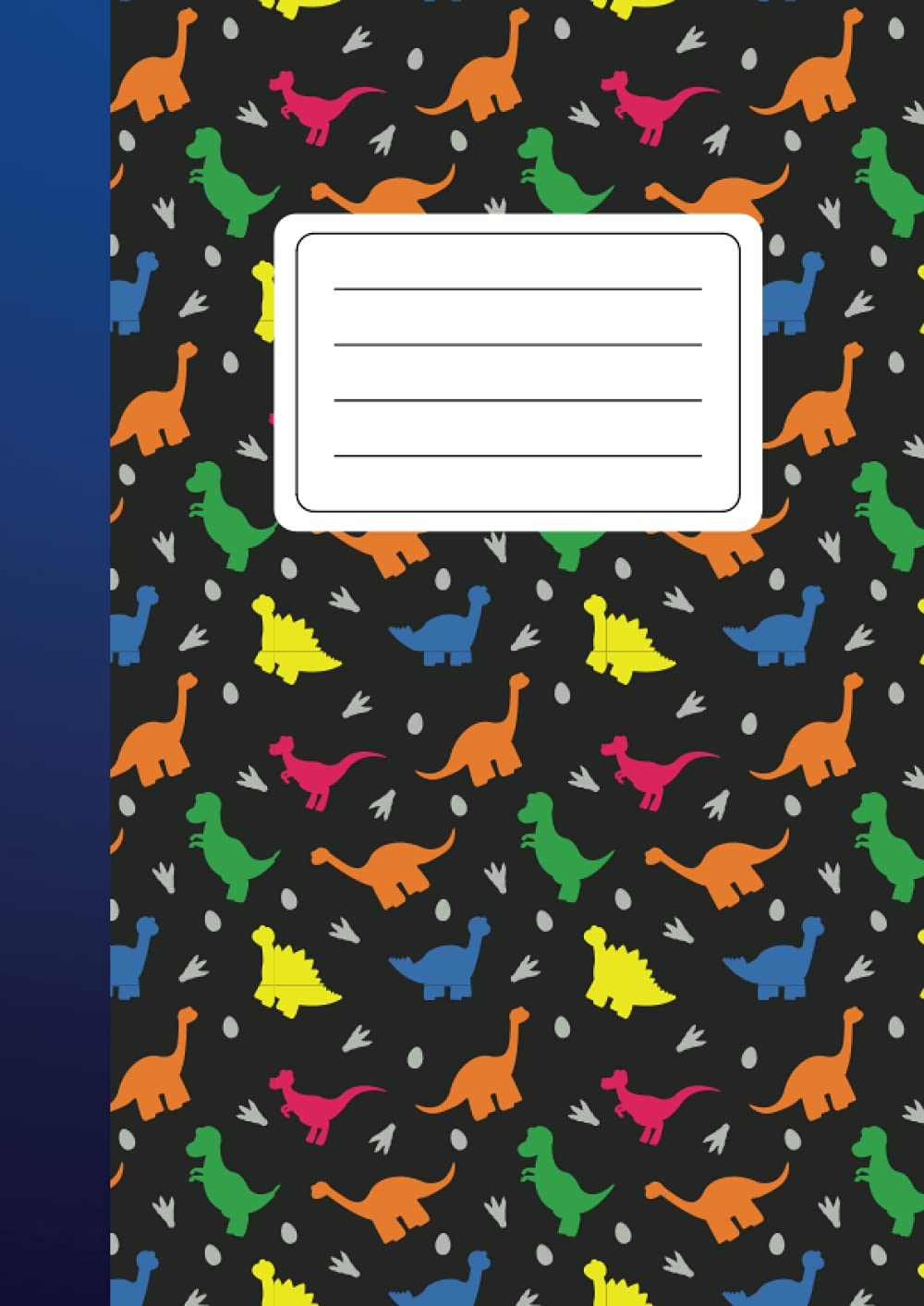 Quaderno a fogli bianchi per bambini: Album da disegno senza righe per appunti, scrivere, dipingere | 110 pagine | Formato A4 | Dinosauri colorati Non-fiction