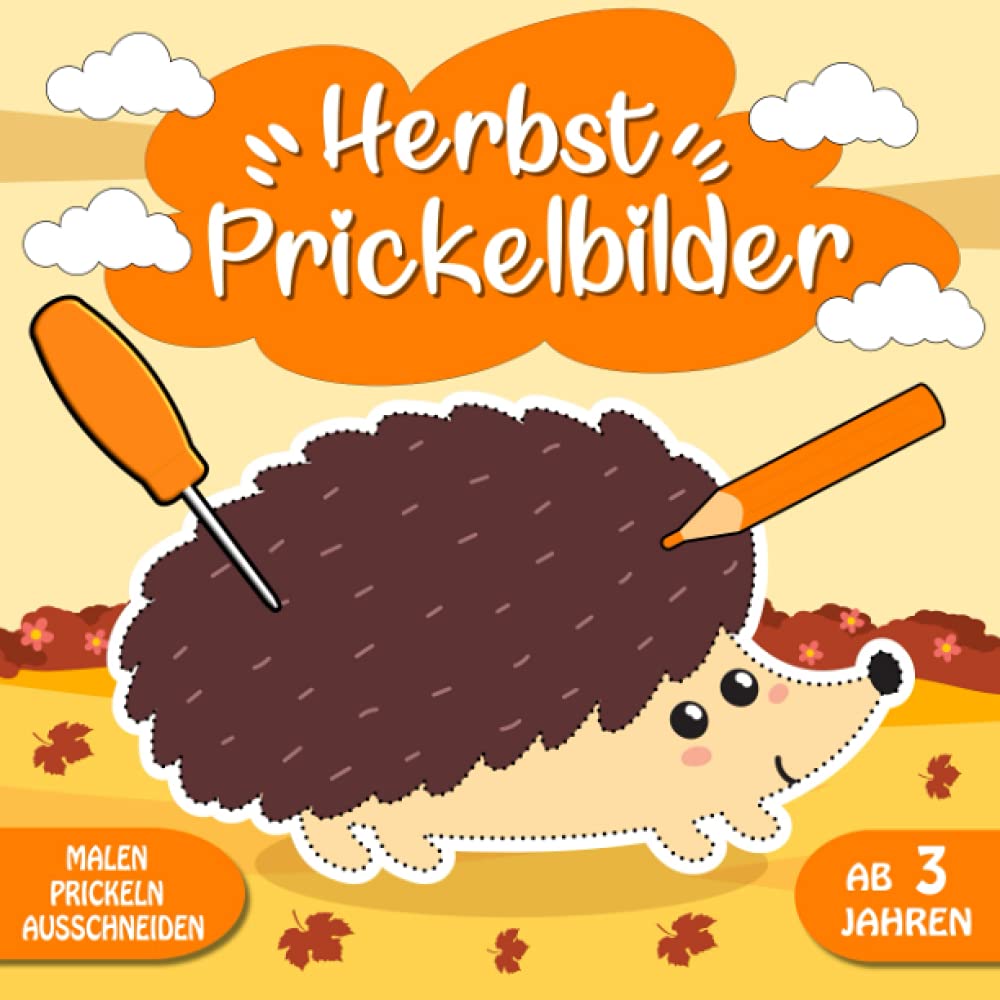 Prickelbilder Herbst: 50 Herbst Bilder - Prickelset Kinder ab 3 - Herbst Basteln, Malen, Prickeln und Ausschneiden - Prickelblock für Jungen und Mädchen, Herbst Bastelbuch für Kinder ab 3 Jahren Study Guides