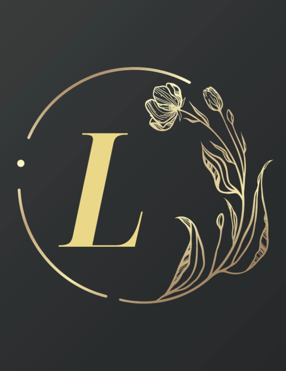 L: Monogram Initial L Notebook for Women and Girls, Gold Monogram Initial Letter L, Girls and School, Monogram Initial Notebook Letter Drama