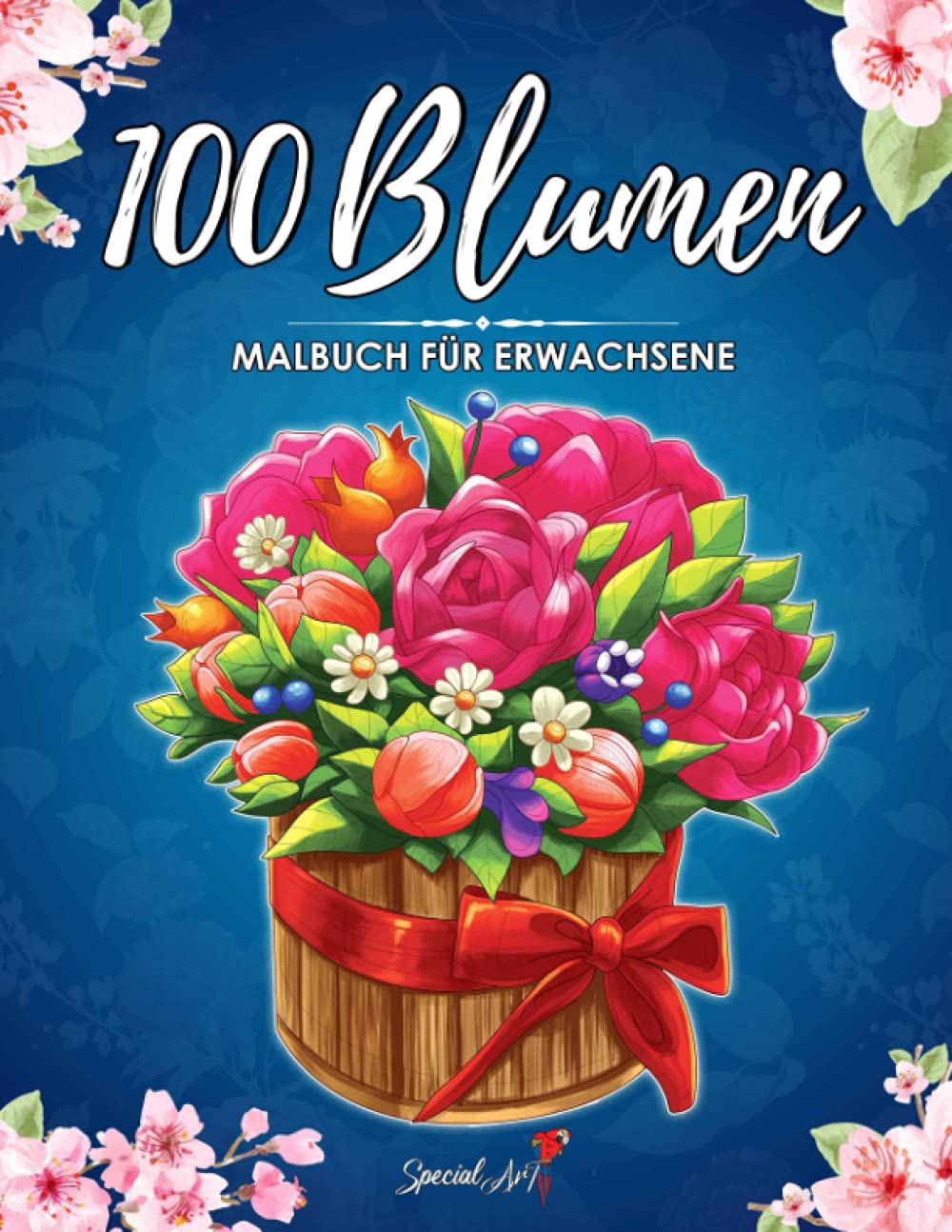 100 Blumen: Ein Malbuch für Erwachsene mit mehr als 100 wunderschönen Blumen und Floralen Motiven zum Stressabbau und zur Entspannung book