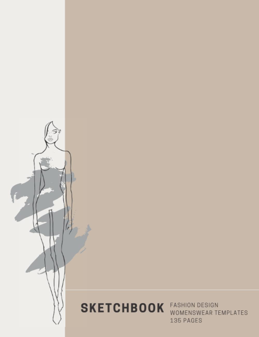 Fashion Design Sketchbook: Womenswear Templates 135 pages (Modedesign Skizzenbuch DOB Figurinen Vorlagen) Für Modedesign Illustrationen, Modedesign ... design templates, fashion design women Film, Art & Culture
